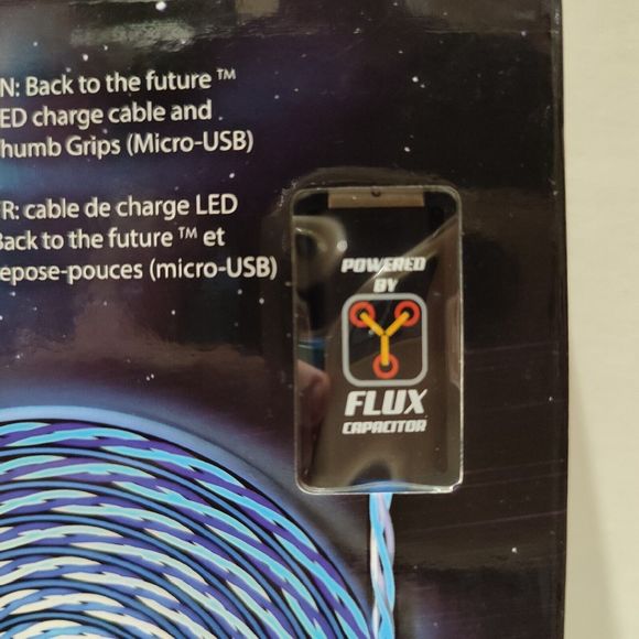 Back To The Future LED Micro USB Cable & Controller Thumb Grips For PS4 XBox One - Picture 5 of 6